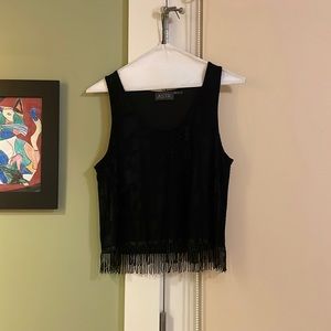 ASTR The Label Velvet Cropped Tank Top